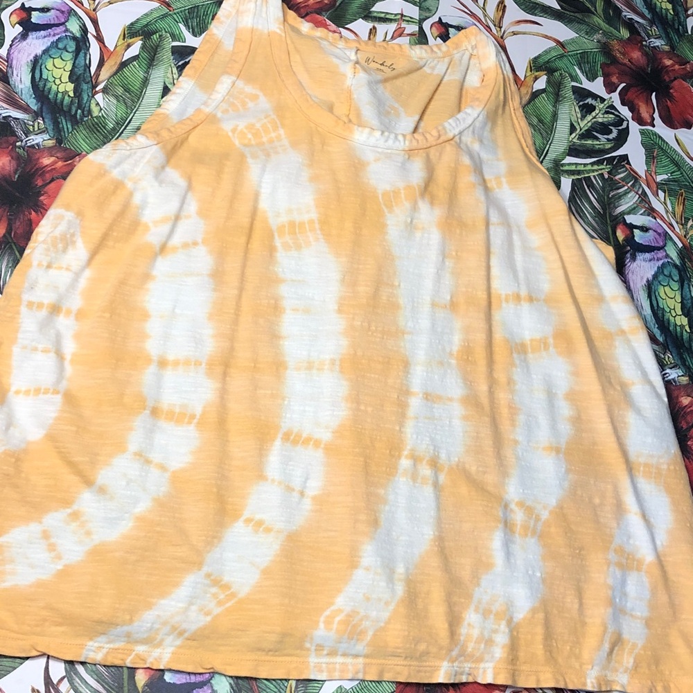 Women’s Tie-Dye Tank Top -Orange & White